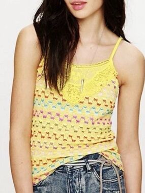 Free People - Retro Rochelle Heartbreak Crochet Knit Boho Top